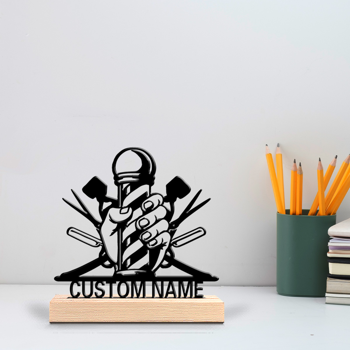 Art Craft Names - 1 шт. Простая металлическая статуэтка парикмахера