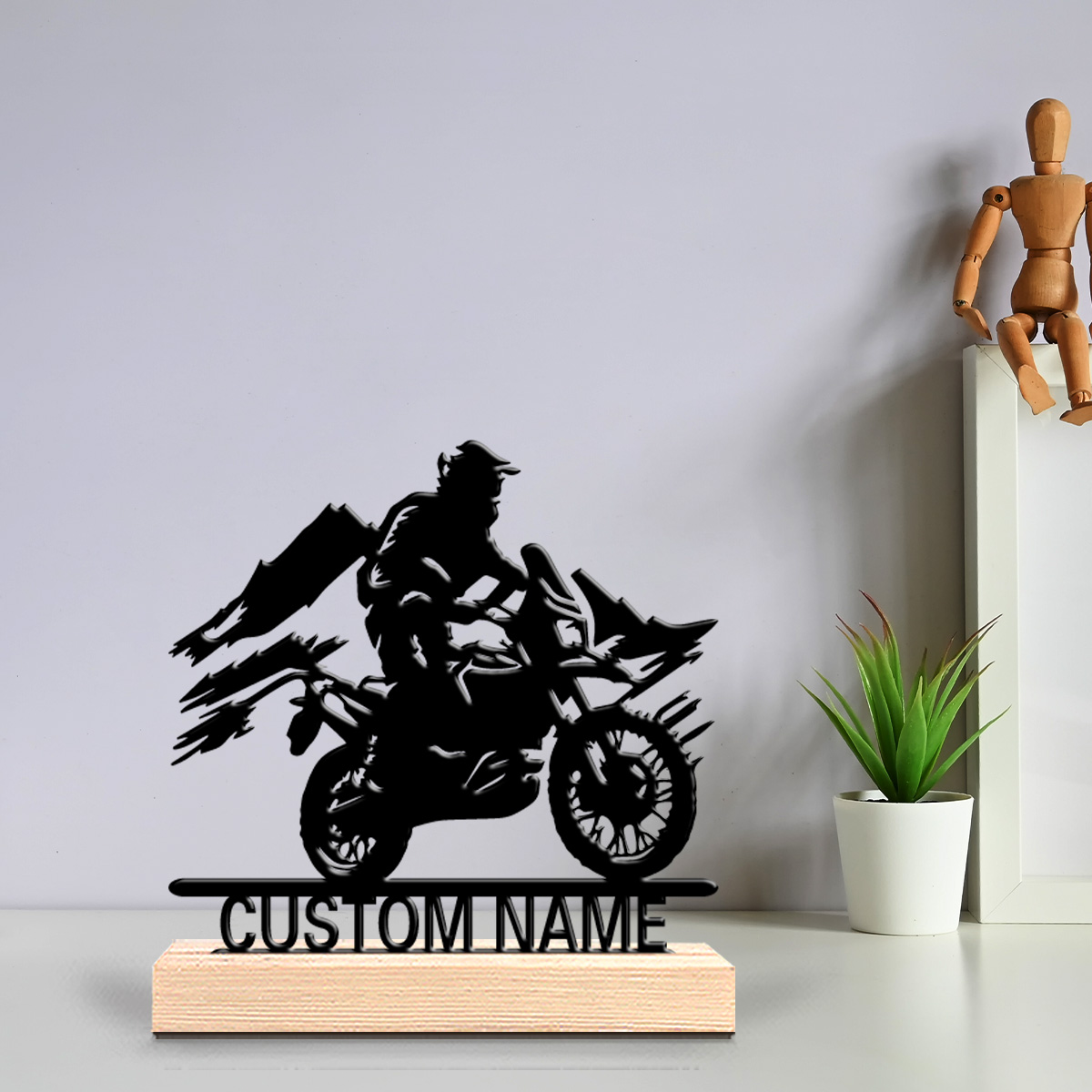 Art Craft Names - 1 шт. Креативная жестяная статуэтка мотоциклиста