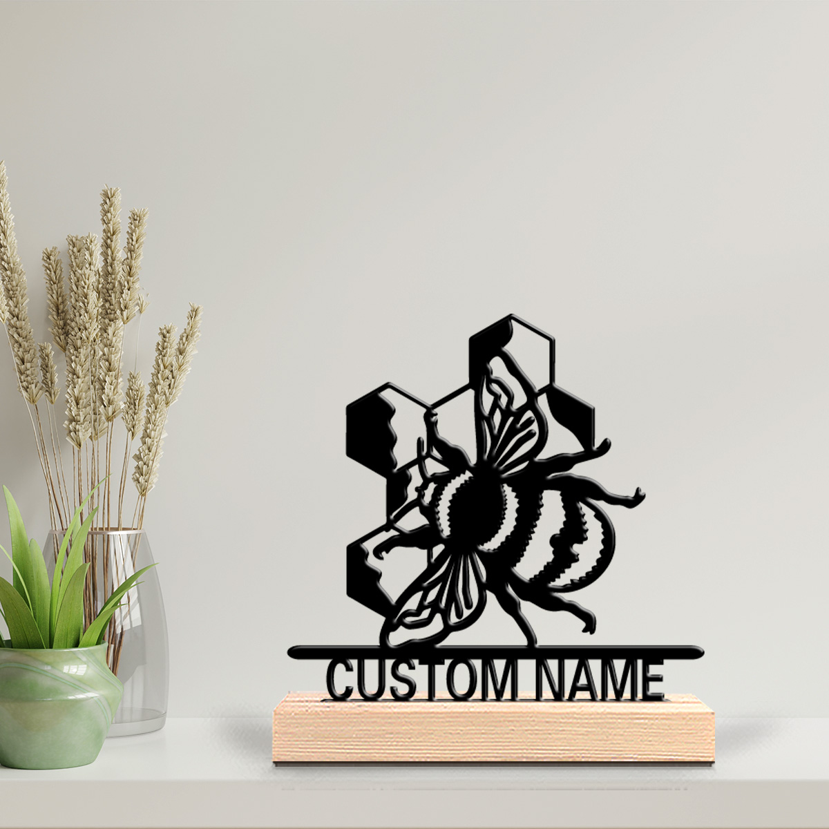Art Craft Names - 1 шт. Простая металлическая статуэтка пчелы